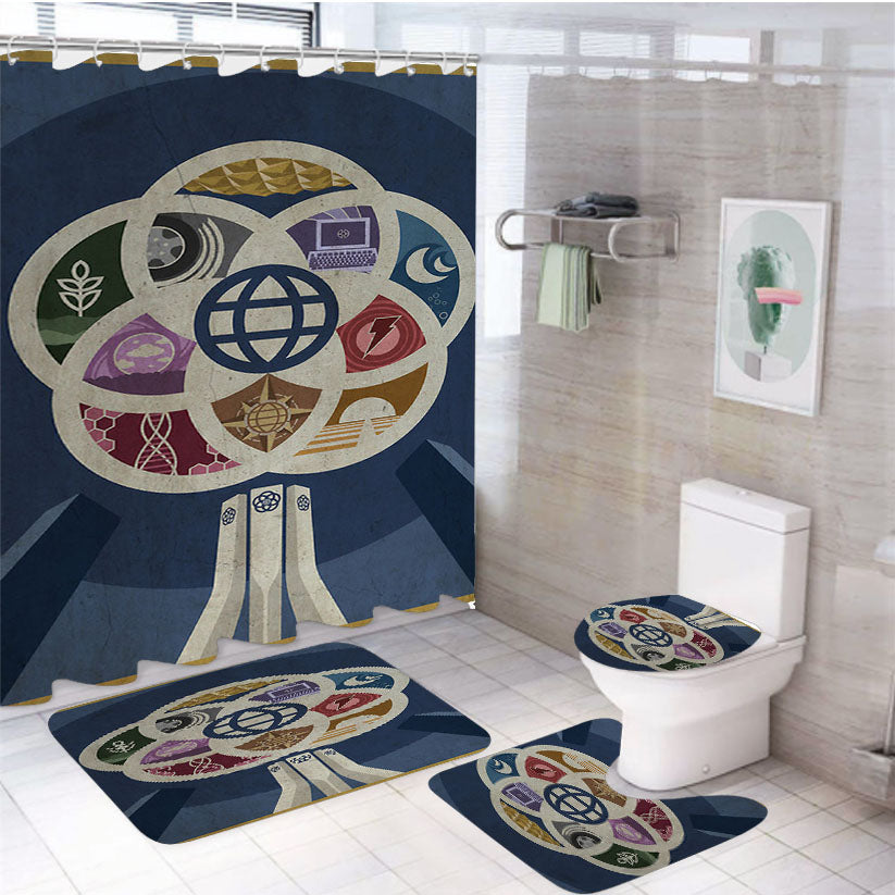 Logo Epcot Center 4Pcs Bathroom Set Shower Curtain