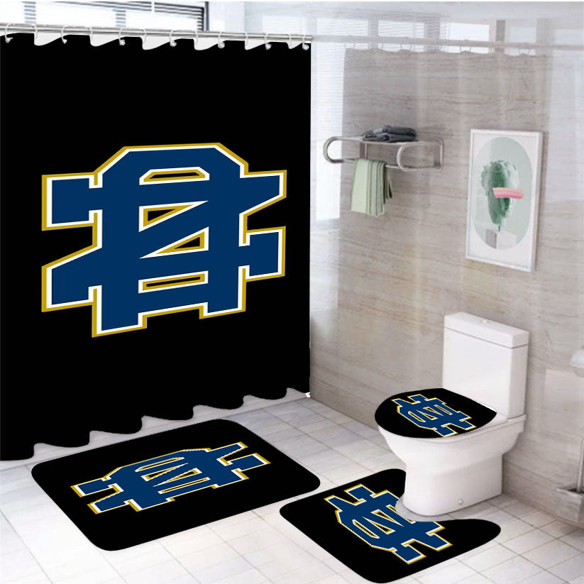 Notre Dame Fighting Irish Black Wallpapers 4Pcs Bathroom Set Shower Curtain