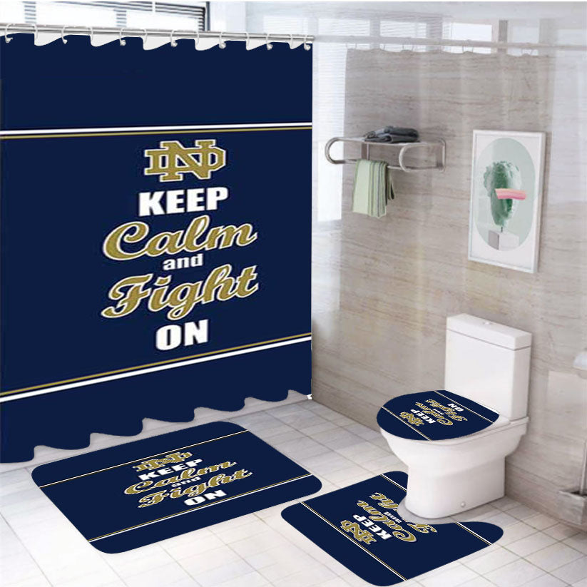 Notre Dame Keep Calm 4Pcs Bathroom Set Shower Curtain