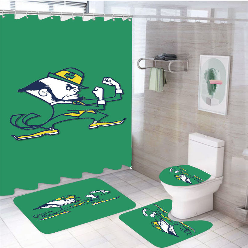Notre Dame Mascot Team 4Pcs Bathroom Set Shower Curtain