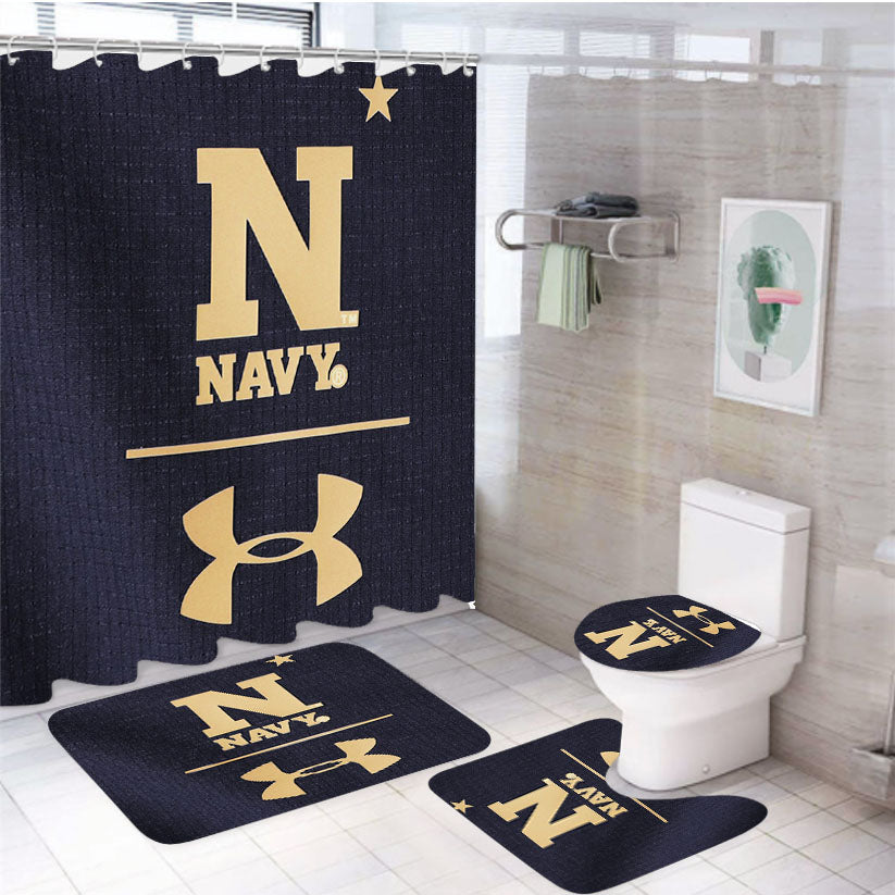 Notre Dame Under Armour 4Pcs Bathroom Set Shower Curtain