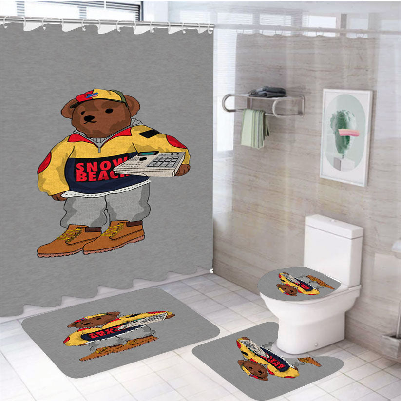 Polo Ralph Lauren  4Pcs Bathroom Set Shower Curtain