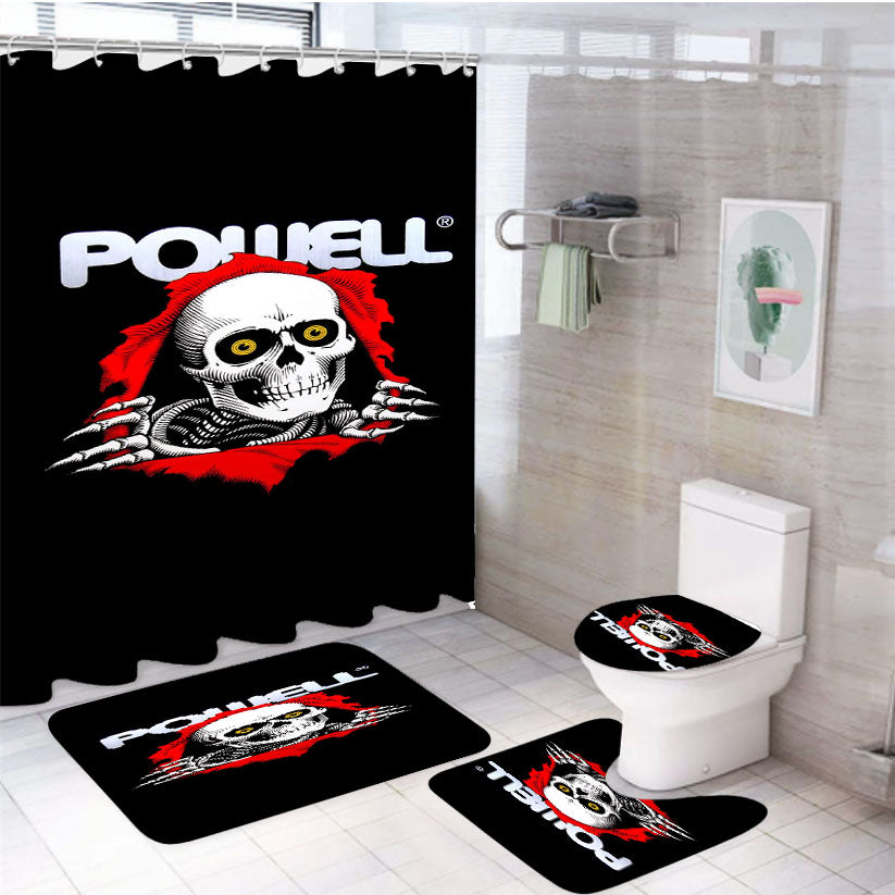 Powell Peralta Ripper Nature 4Pcs Bathroom Set Shower Curtain