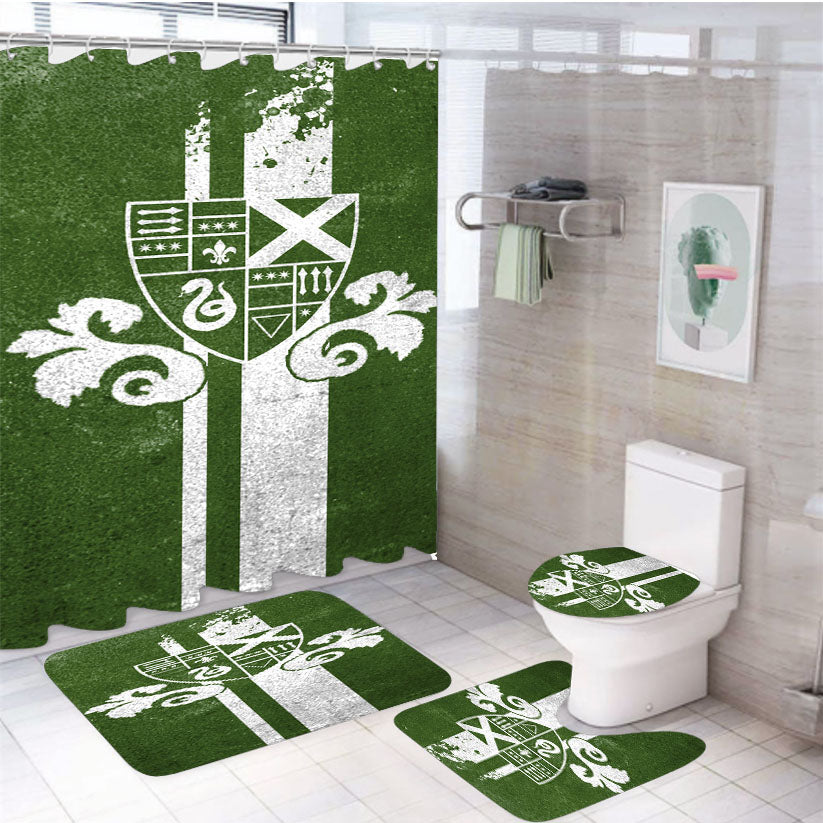 Slytherin Crest 4Pcs Bathroom Set Shower Curtain