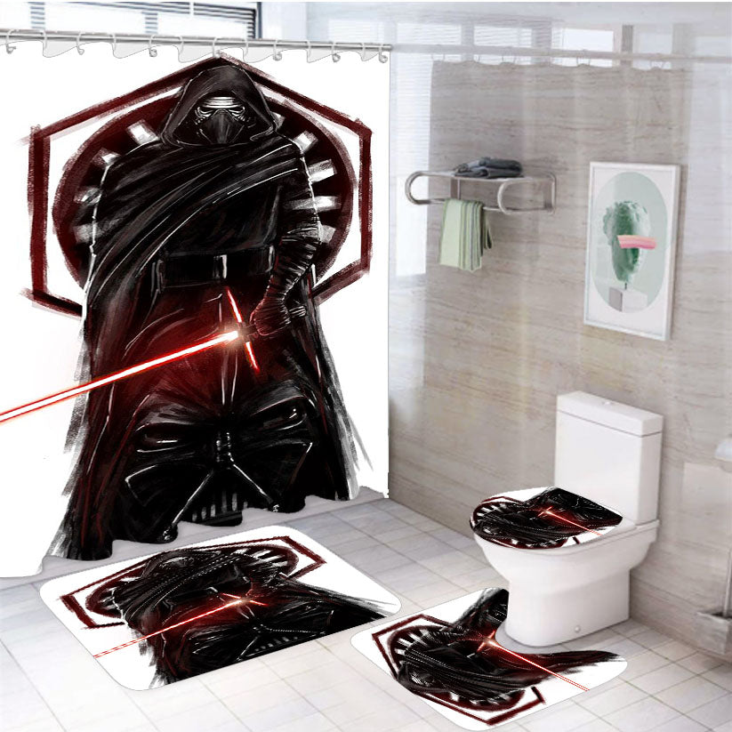 The Darth Vader Of Star Wars 4Pcs Bathroom Set Shower Curtain