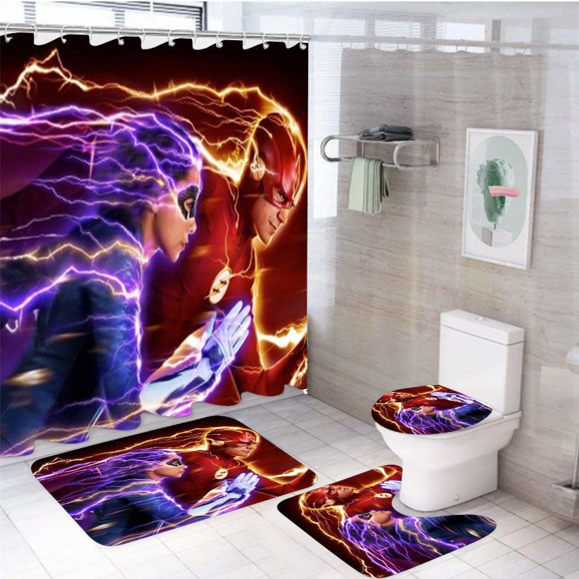 The Flash Nora Season 5 4Pcs Bathroom Set Shower Curtain