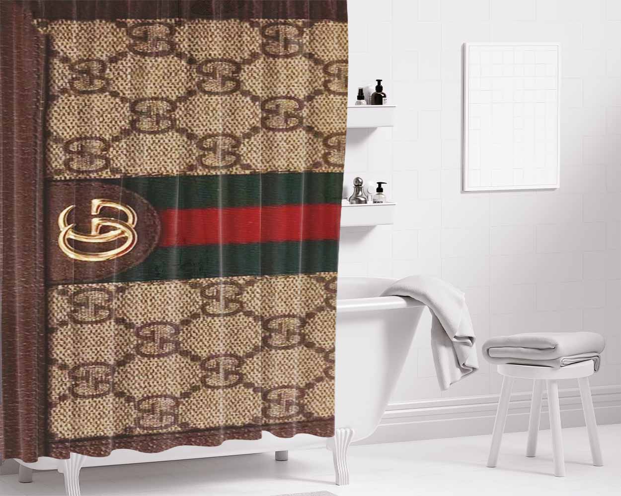 G Fashion Bathroom Shower Curtain Fabric Waterproof | 66 X 72 Inch