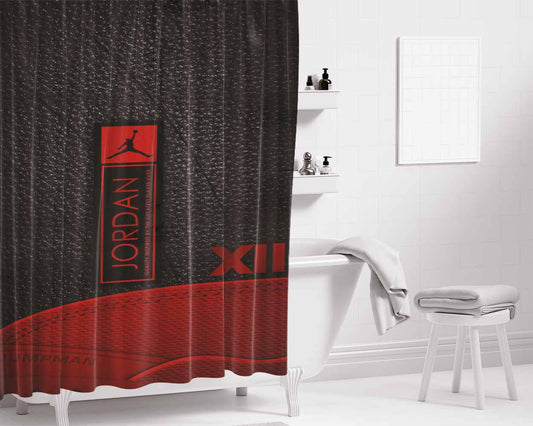 Jordan Jumpman Bathroom Shower Curtain Fabric Waterproof | 66 X 72 Inch