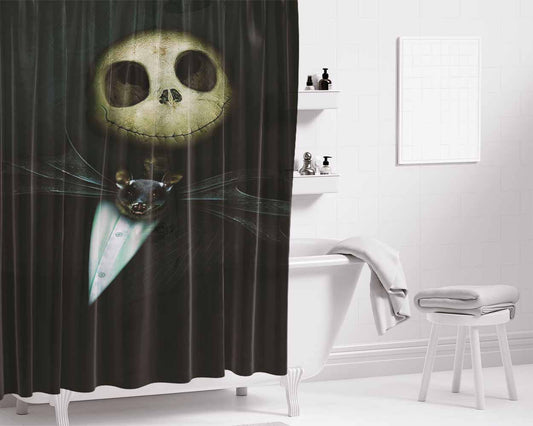 Jack The Nightmare Before Christmas Bathroom Shower Curtain Fabric Waterproof | 66 X 72 Inch