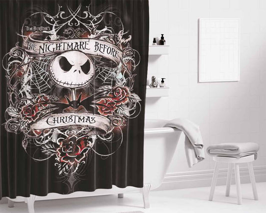 Nightmare Before Christmas  Bathroom Shower Curtain Fabric Waterproof | 66 X 72 Inch