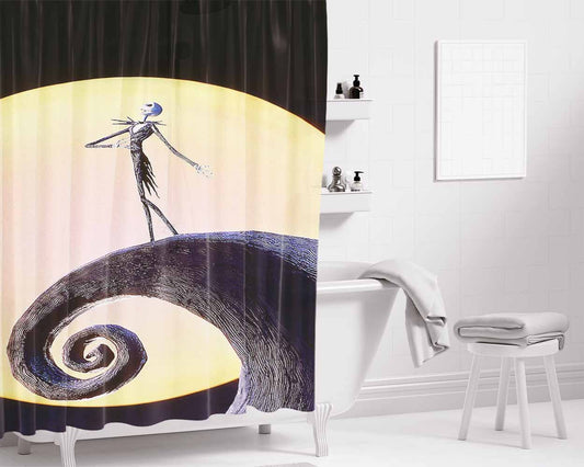 The Nightmare Before Christmas Disney #0 Bathroom Shower Curtain Fabric Waterproof | 66 X 72 Inch