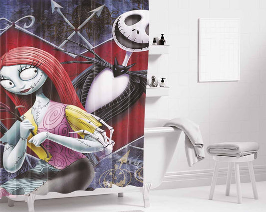 The Nightmare Before Christmas Disney #3 Bathroom Shower Curtain Fabric Waterproof | 66 X 72 Inch