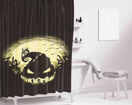 The Nightmare Before Christmas Disney #12 Bathroom Shower Curtain Fabric Waterproof | 66 X 72 Inch