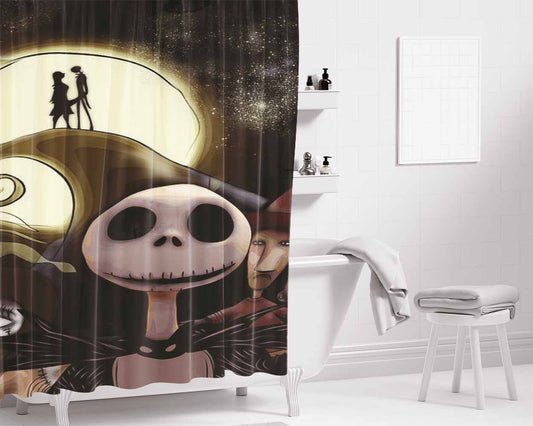 The Nightmare Before Christmas Disney #16 Bathroom Shower Curtain Fabric Waterproof | 66 X 72 Inch