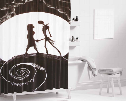 The Nightmare Before Christmas Disney #18 Bathroom Shower Curtain Fabric Waterproof | 66 X 72 Inch