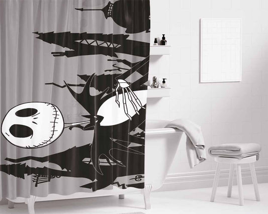 The Nightmare Before Christmas Disney #20 Bathroom Shower Curtain Fabric Waterproof | 66 X 72 Inch