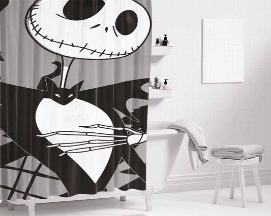 The Nightmare Before Christmas Disney #21 Bathroom Shower Curtain Fabric Waterproof | 66 X 72 Inch