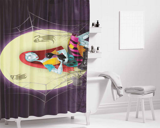 The Nightmare Before Christmas Disney #23 Bathroom Shower Curtain Fabric Waterproof | 66 X 72 Inch