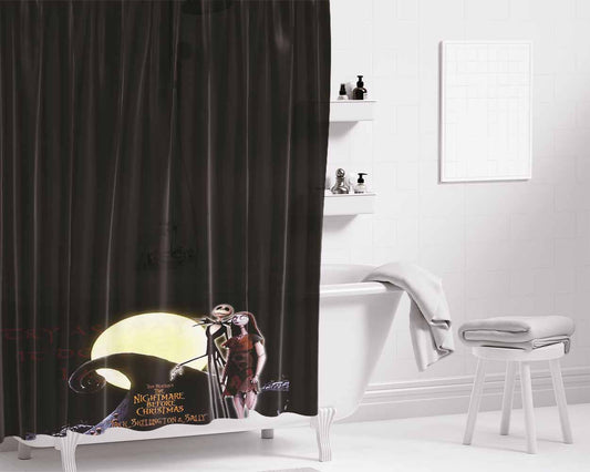The Nightmare Before Christmas Disney #24 Bathroom Shower Curtain Fabric Waterproof | 66 X 72 Inch