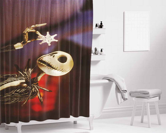 The Nightmare Before Christmas Disney #26 Bathroom Shower Curtain Fabric Waterproof | 66 X 72 Inch