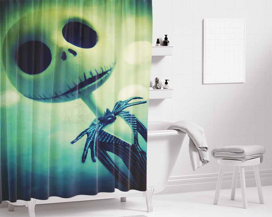 The Nightmare Before Christmas Jack Bathroom Shower Curtain Fabric Waterproof | 66 X 72 Inch