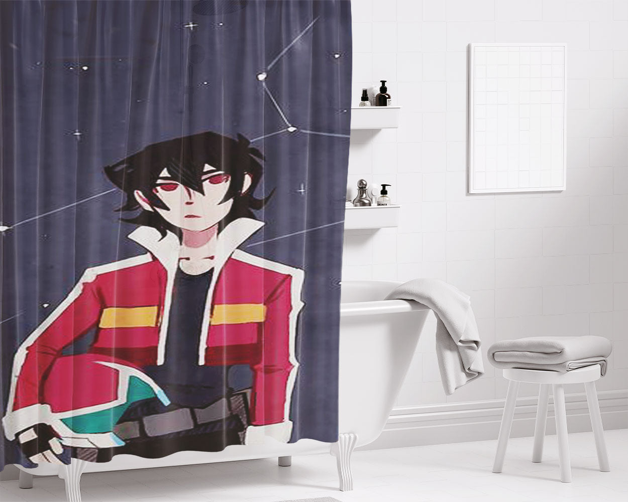 Keith Bathroom Shower Curtain Fabric Waterproof | 66 X 72 Inch