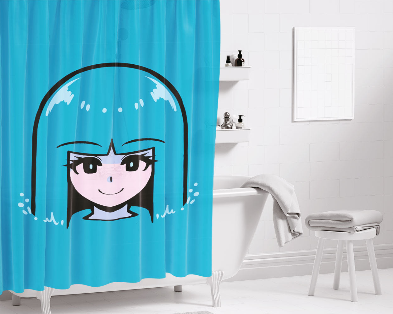 Kelda Bathroom Shower Curtain Fabric Waterproof | 66 X 72 Inch