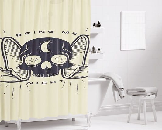 Kill The Sun, Bring Me Night Bathroom Shower Curtain Fabric Waterproof