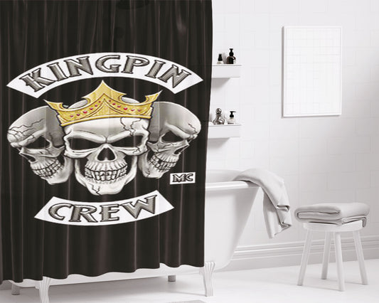 Kingpin Crew Bathroom Shower Curtain Fabric Waterproof