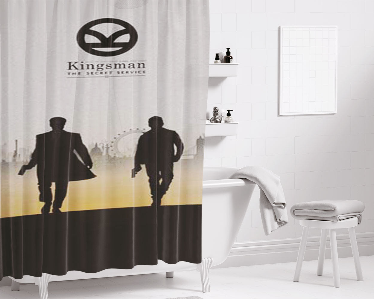 Kingsman Secret Service Bathroom Shower Curtain Fabric Waterproof | 66 X 72 Inch