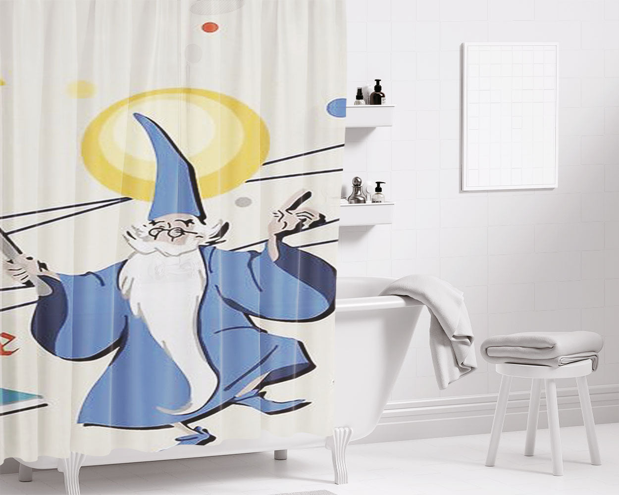 Knowledge Bathroom Shower Curtain Fabric Waterproof | 66 X 72 Inch