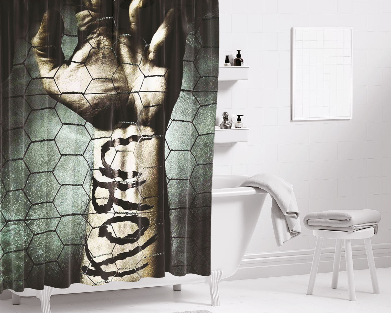 Korn Bathroom Shower Curtain Fabric Waterproof | 66 X 72 Inch