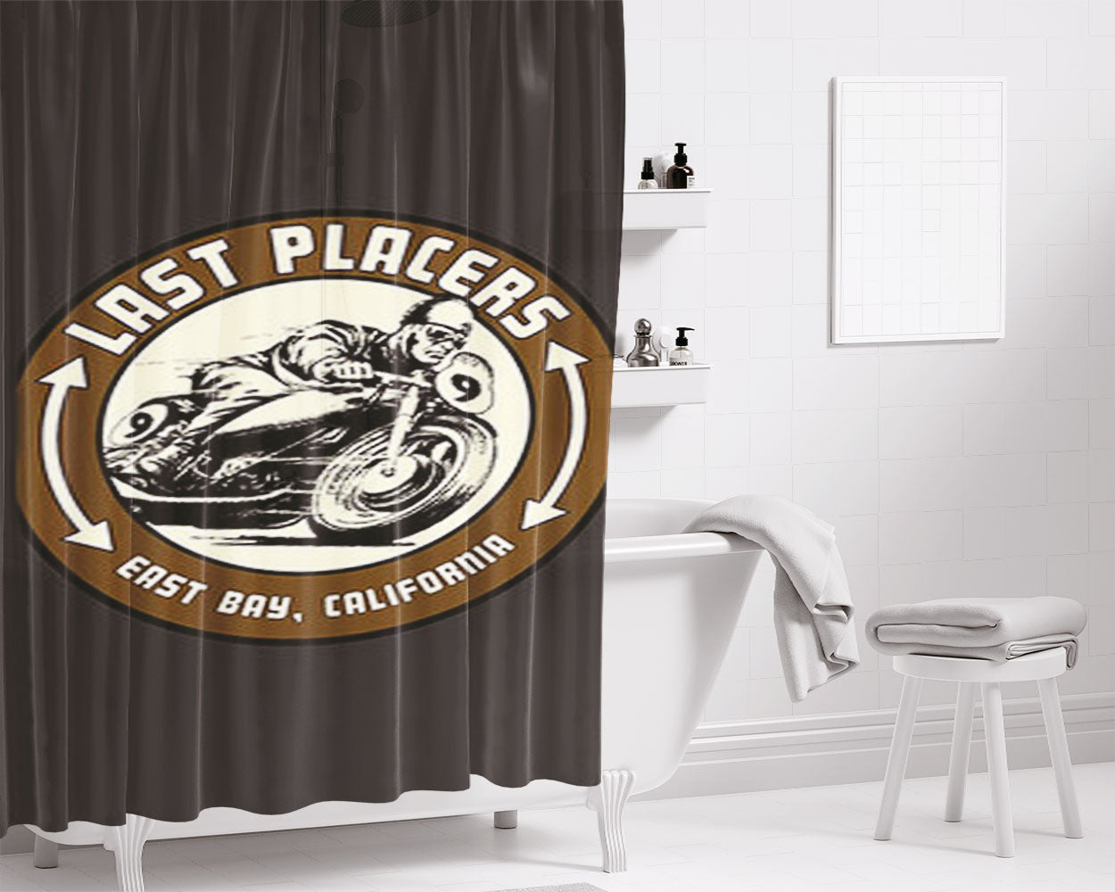 Last Placers Logo Bathroom Shower Curtain Fabric Waterproof | 66 X 72 Inch