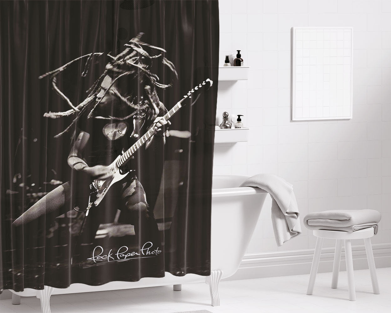 Lenny Kravitz Bathroom Shower Curtain Fabric Waterproof | 66 X 72 Inch