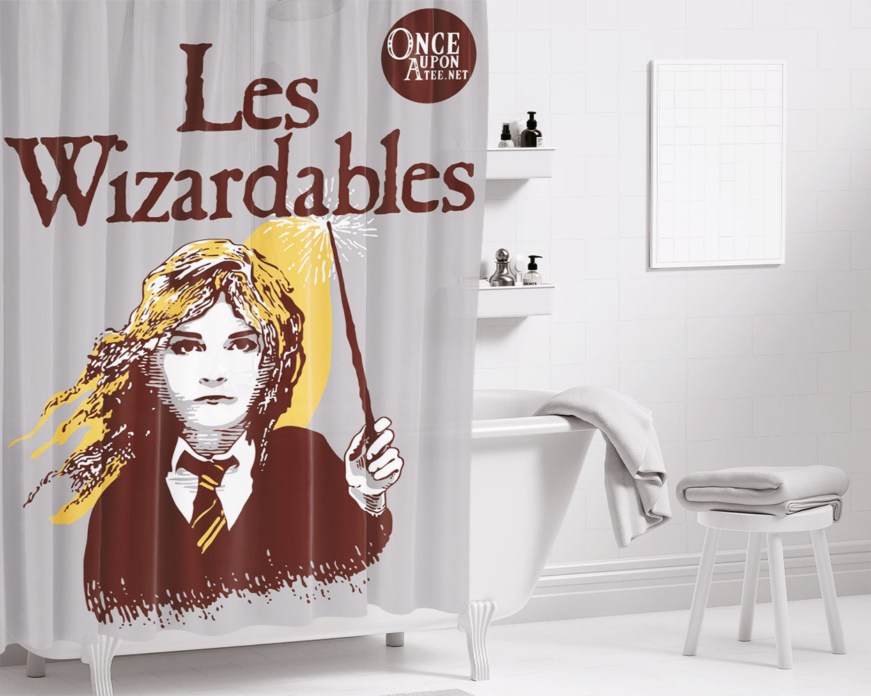 Les Wizardables Bathroom Shower Curtain Fabric Waterproof | 66 X 72 Inch
