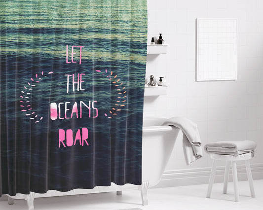 Let'S Put Our Differences Aside For Science Bathroom Shower Curtain Fabric Waterproof | 66 X 72 Inch
