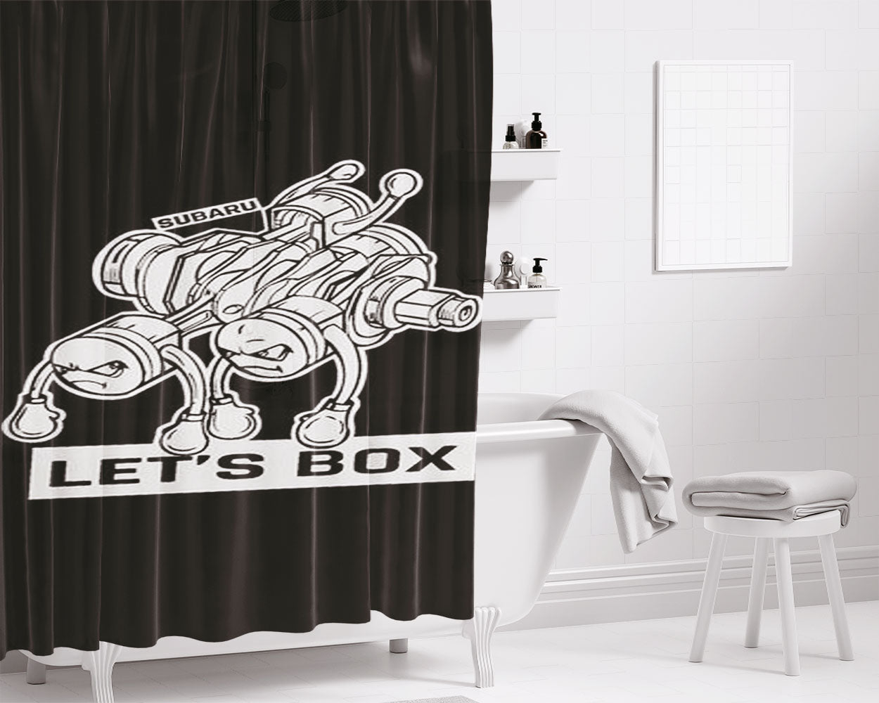 Let'S Run Away Bathroom Shower Curtain Fabric Waterproof | 66 X 72 Inch