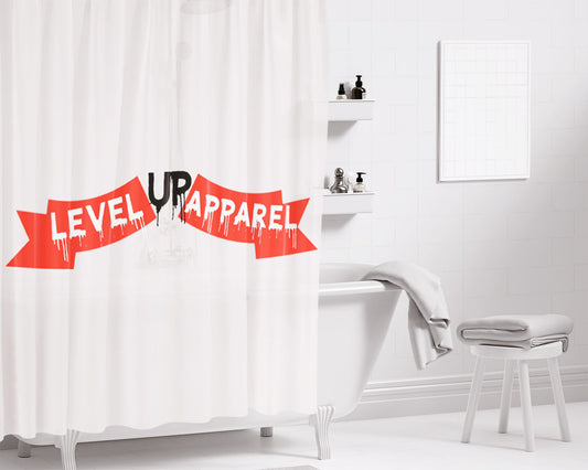 Level Up Apparel Bathroom Shower Curtain Fabric Waterproof | 66 X 72 Inch