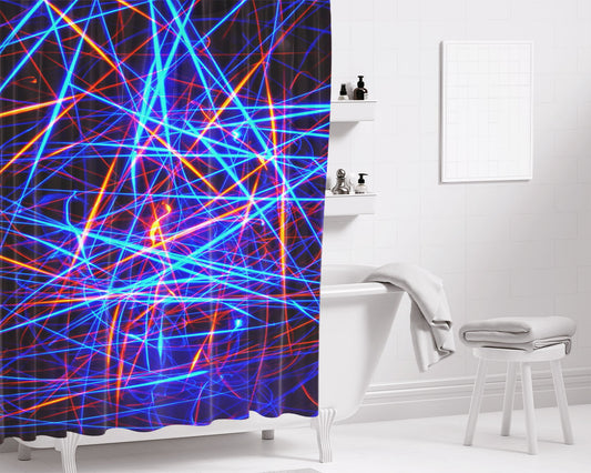 Light Effect Bathroom Shower Curtain Fabric Waterproof | 66 X 72 Inch