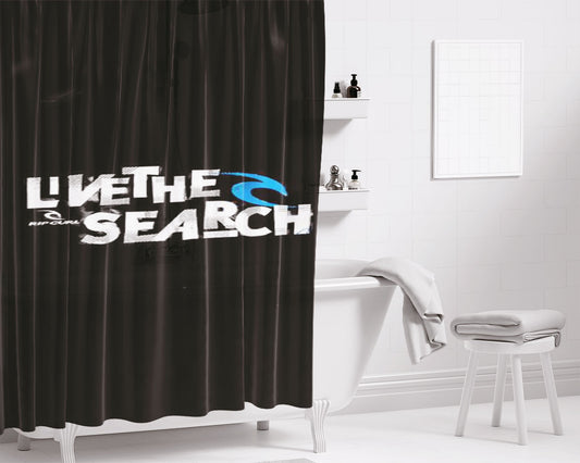 Live The Search Bathroom Shower Curtain Fabric Waterproof | 66 X 72 Inch