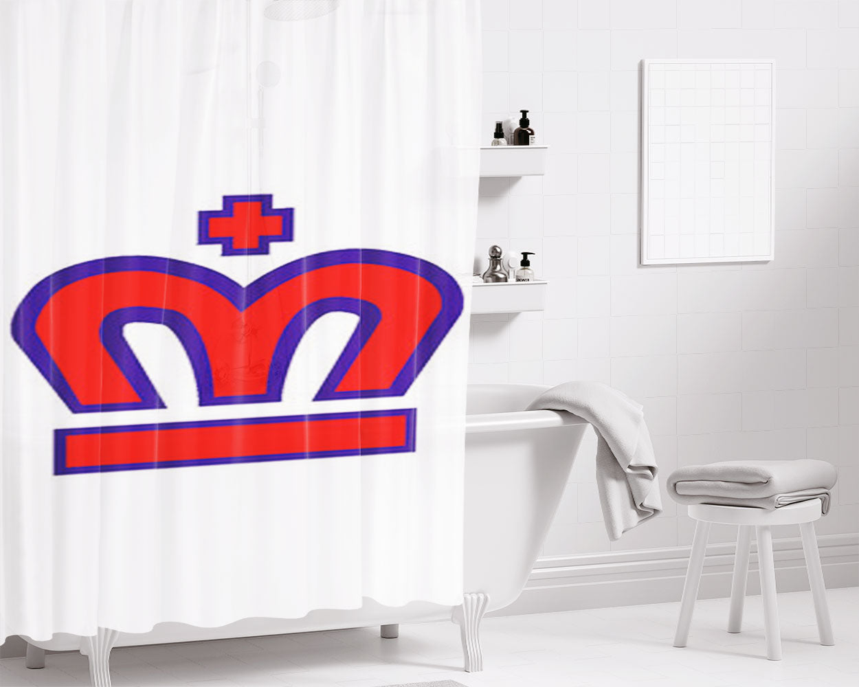 London Monarchs Logo Bathroom Shower Curtain Fabric Waterproof | 66 X 72 Inch