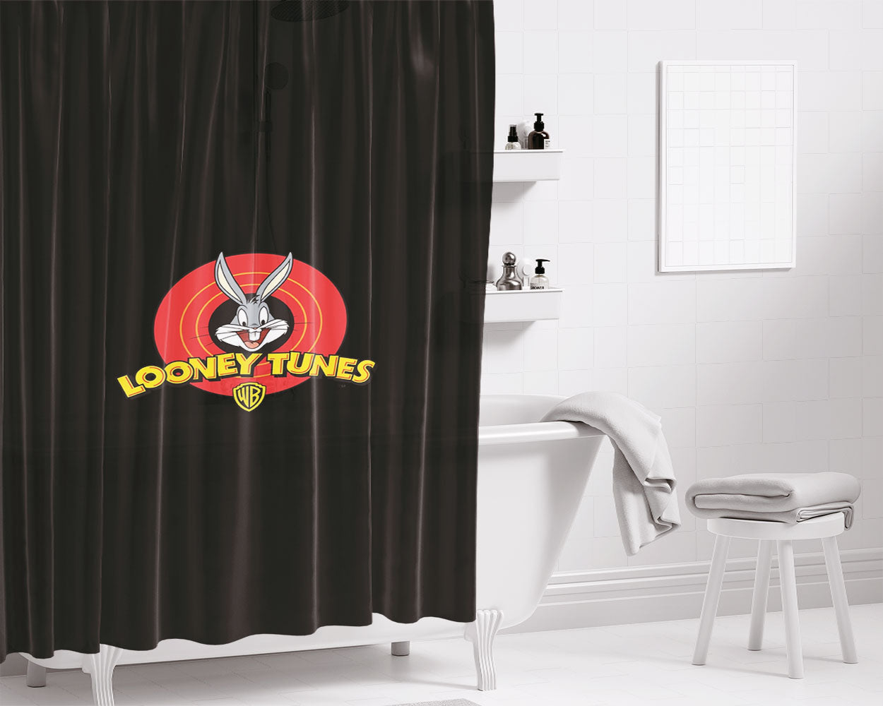 Lonney Tunes Bathroom Shower Curtain Fabric Waterproof | 66 X 72 Inch