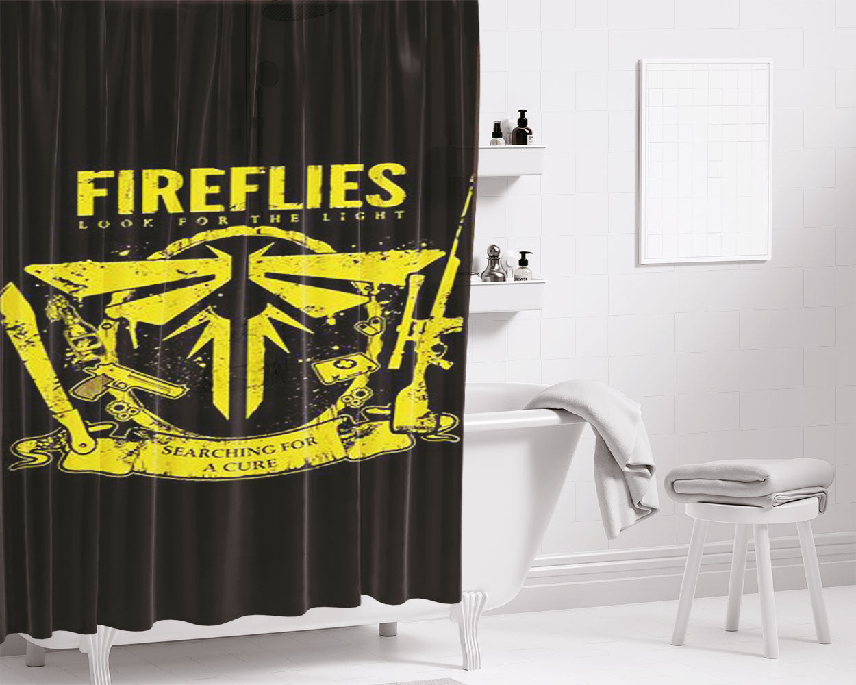 Look For The Light Bathroom Shower Curtain Fabric Waterproof | 66 X 72 Inch