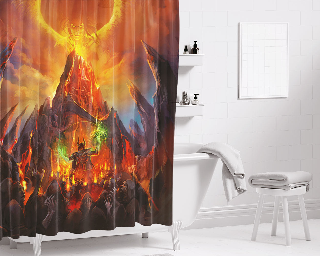 Lorenguard Bathroom Shower Curtain Fabric Waterproof | 66 X 72 Inch