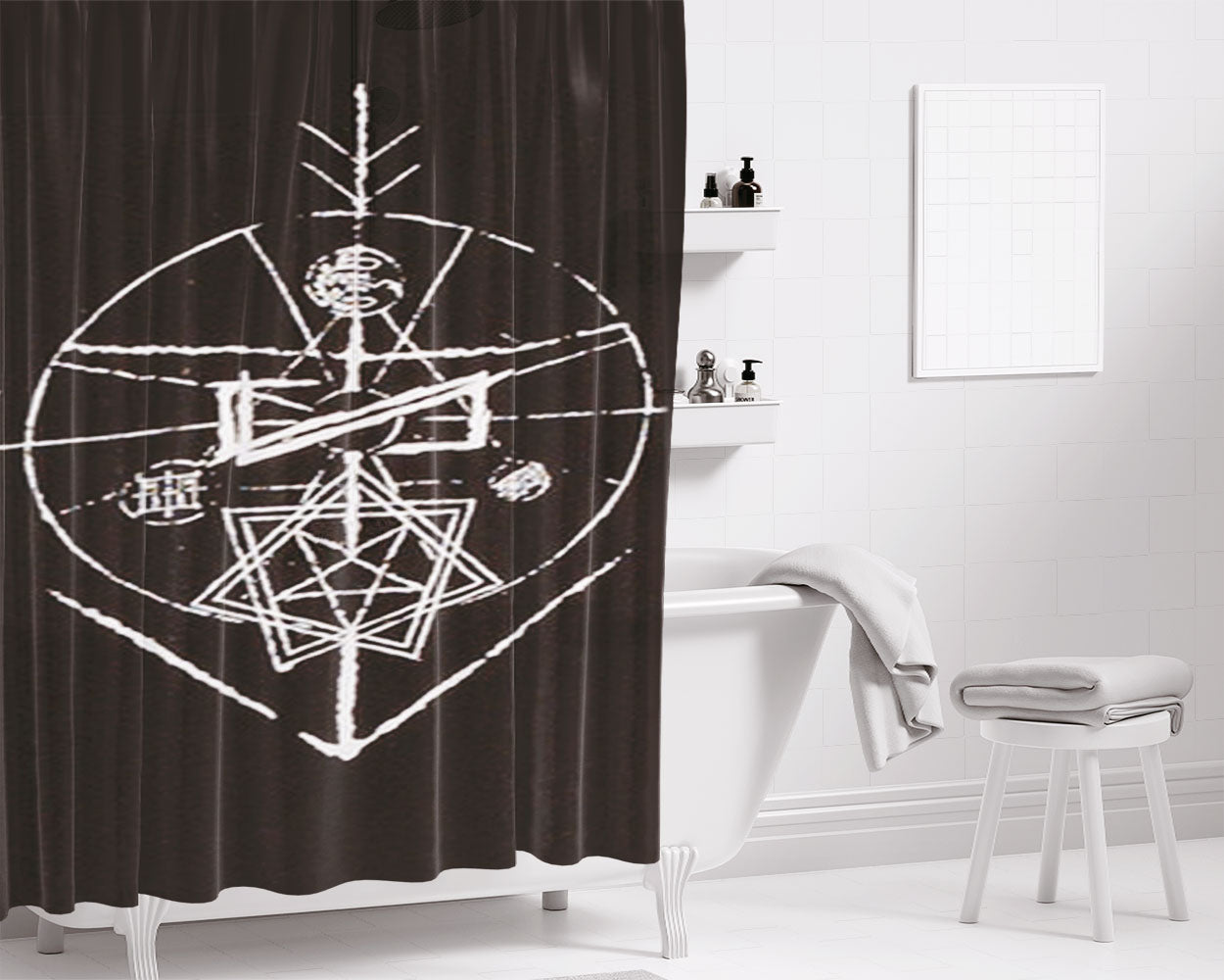 Lorna Shore Psalms Bathroom Shower Curtain Fabric Waterproof | 66 X 72 Inch