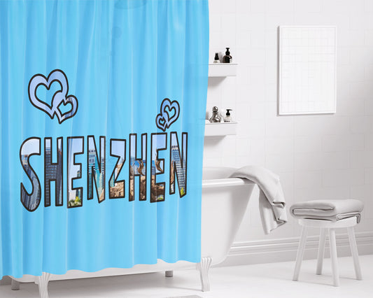 Love Relationship Orange Bathroom Shower Curtain Fabric Waterproof | 66 X 72 Inch