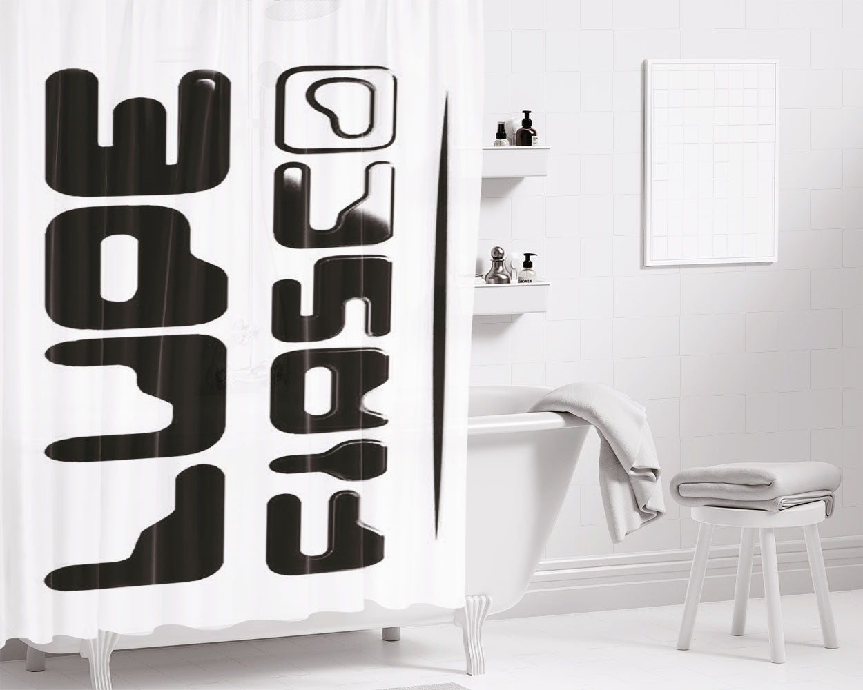 Lupe Fiasco Title Front Bathroom Shower Curtain Fabric Waterproof | 66 X 72 Inch