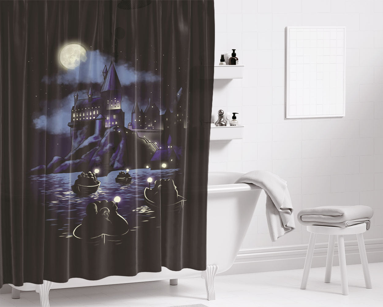 Magic Night Bathroom Shower Curtain Fabric Waterproof | 66 X 72 Inch