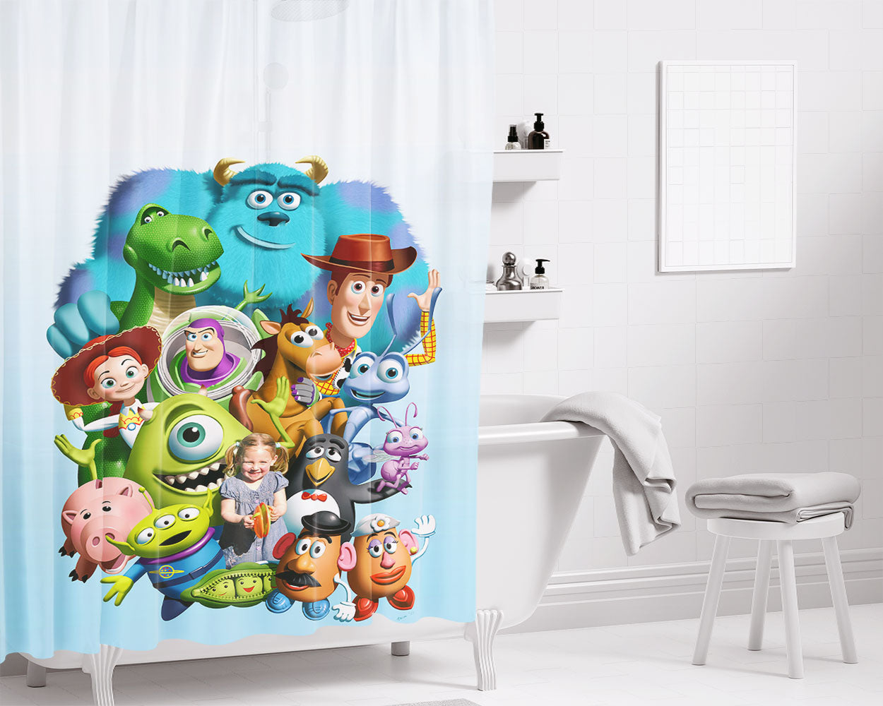 Maisey Poster Bathroom Shower Curtain Fabric Waterproof | 66 X 72 Inch