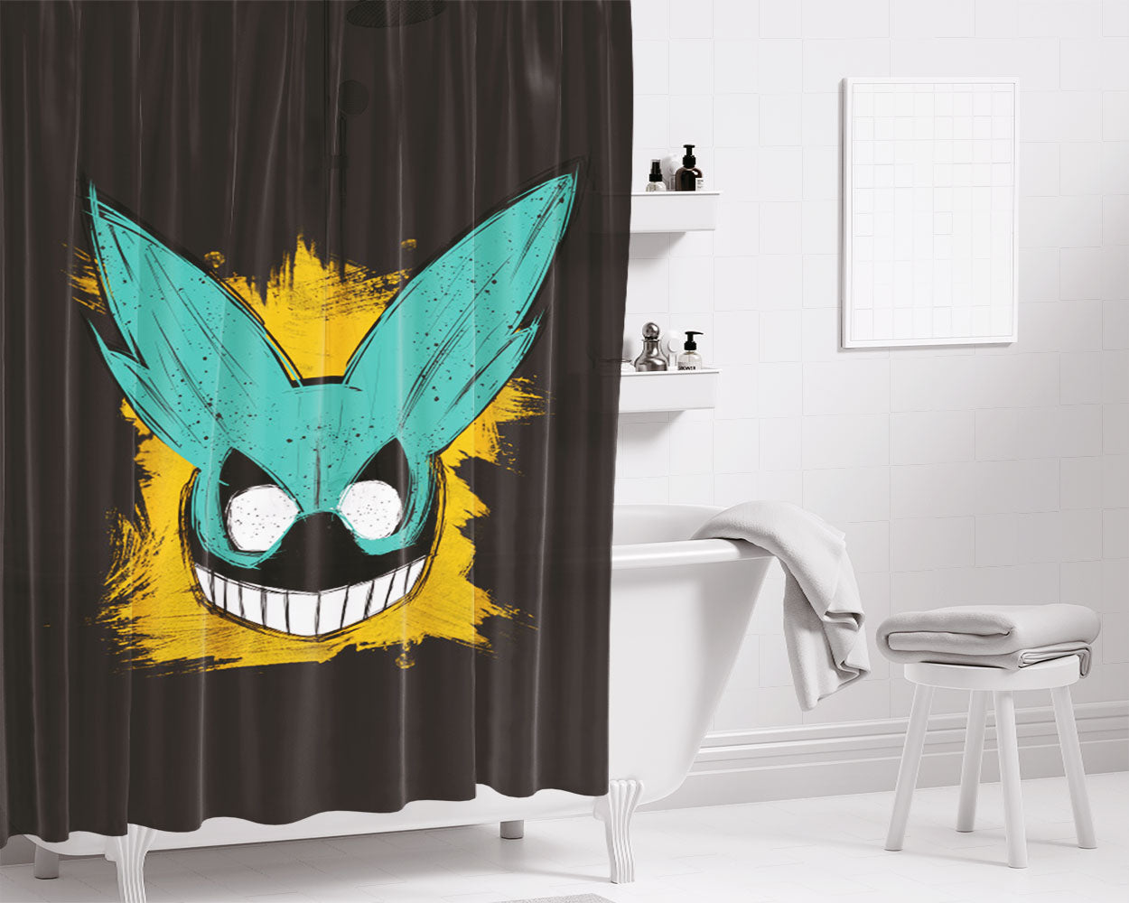 Mask Of Hero Bathroom Shower Curtain Fabric Waterproof | 66 X 72 Inch